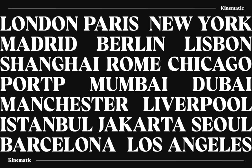 Kinematic Font