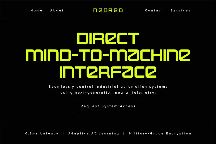 Neotech Font