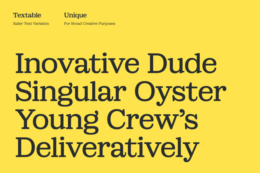 Sailer Font Family
