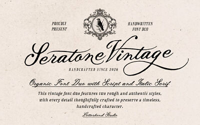 Seratone Vintage Font Duo