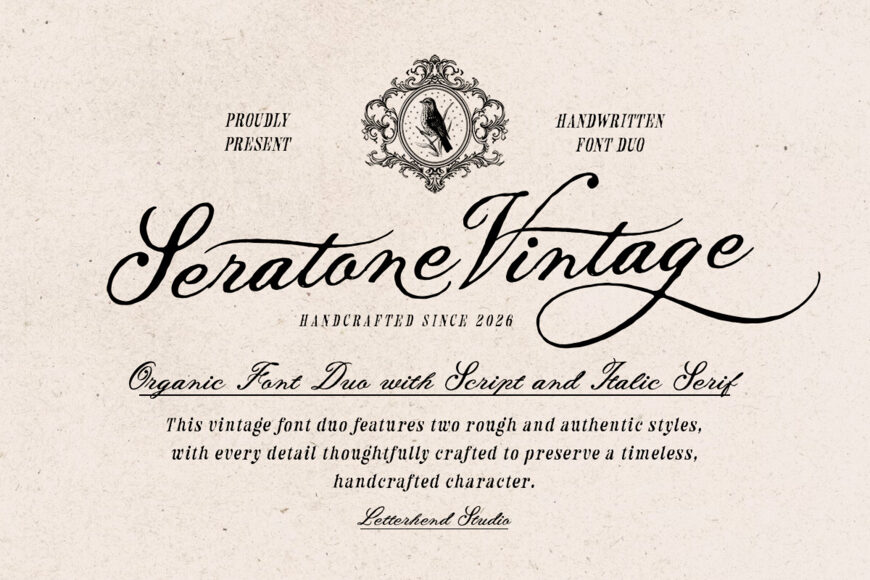 Seratone Vintage Font Duo