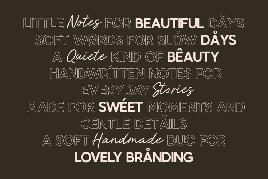Serene Notes Duo Font